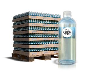 Premium Custom Branded 16.9 oz Smooth Cylinder Water Bottles Pallet - Add Your Logo